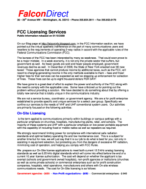 FCC Licensing Application Form