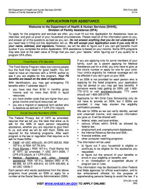 New Hampshire Application for Assistance