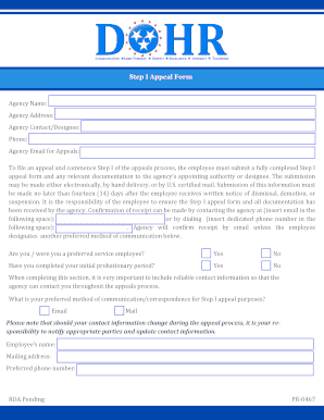 Step I Appeal Form