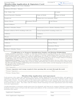 Membership Application and Agreement