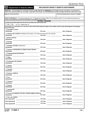Skin Diseases Disability Benefits Questionnaire