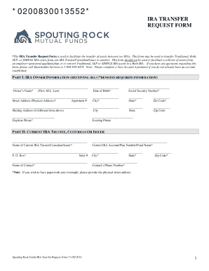 IRA Transfer Request Form