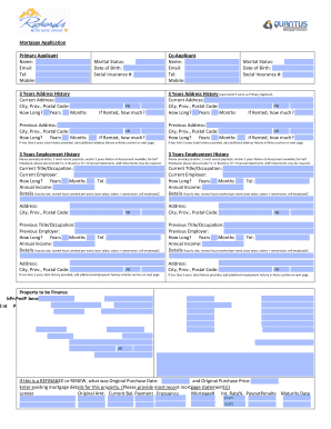 Mortgage Application Form