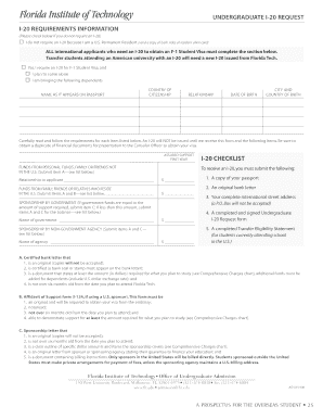 Undergraduate I-20 Request Form