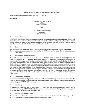 Residential Lease Agreement (Florida)