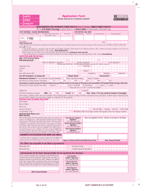 HDFC Mutual Fund SIP Auto Debit Form