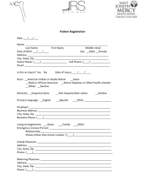 Patient Registration Form