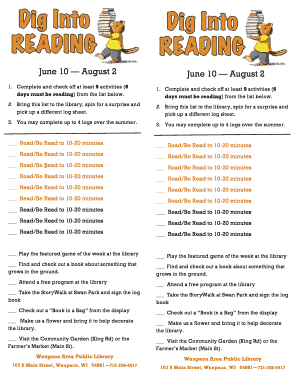 Summer Reading Log