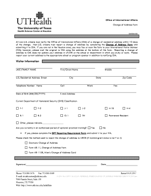 Change of Address Form