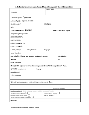 Hungarian Amateur Radio License Application