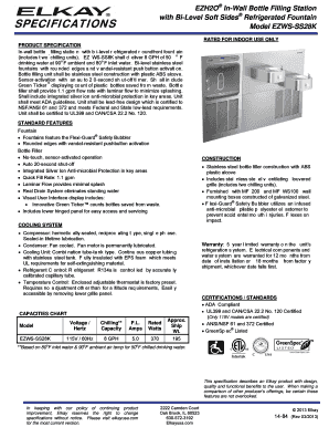 EZH2O In-Wall Bottle Filling Station Installation Guide