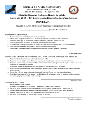 Contrato entre estudiantes/padres/profesores