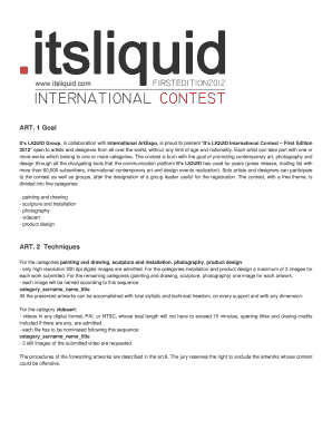 It's LIQUID International Art Contest Submission Form