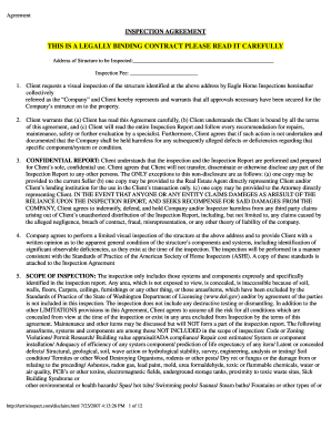 Home Inspection Agreement
