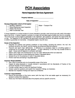 Home Inspection Services Agreement