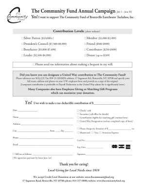 Community Fund Donation Form