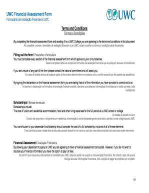 UWC Financial Assessment Form