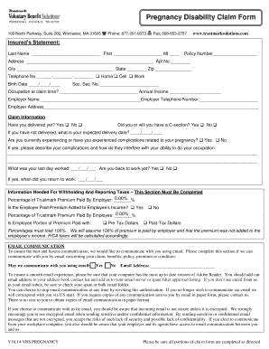 Pregnancy Disability Claim Form