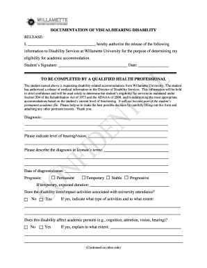Disability Accommodation Form