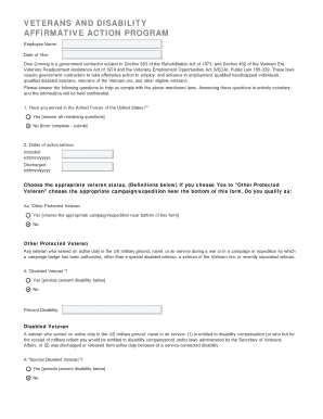 Veterans and Disability Affirmative Action Program