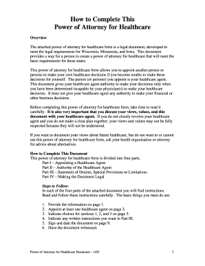 Power of Attorney for Healthcare