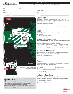 Crest Cover Worksheet
