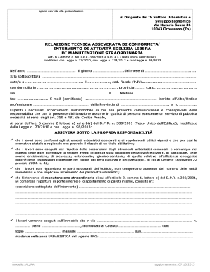 Relazione Tecnica Asseverata di Conformità