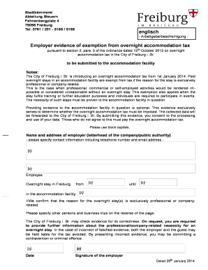 Arbeitgeberbescheinigung