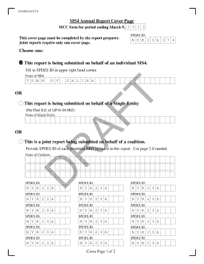 MS4 Annual Report Cover Page