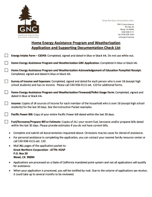 Home Energy Assistance Program Application