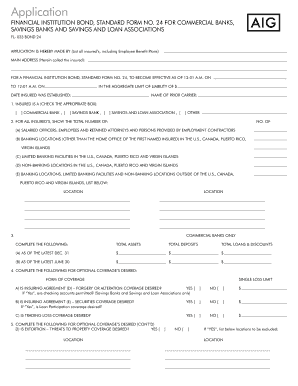 Financial Institution Bond Application Form 24