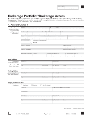 Brokerage Portfolio/Access Account Upgrade Form