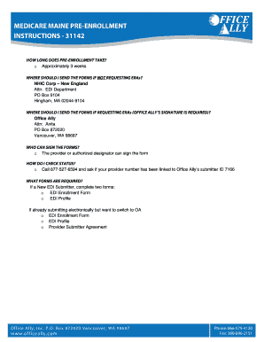 Maine Medicare Pre-Enrollment Form