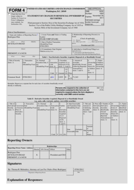 SEC Form 4 Statement of Changes in Beneficial Ownership