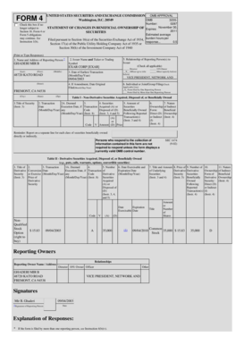 SEC Form 4 Statement of Changes in Beneficial Ownership