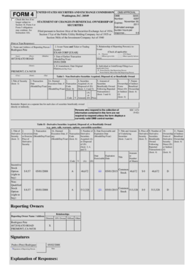 SEC Form 4 Statement of Changes in Beneficial Ownership