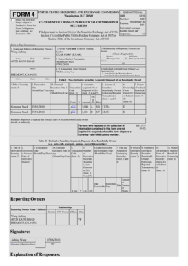 SEC Form 4 Statement of Changes in Beneficial Ownership