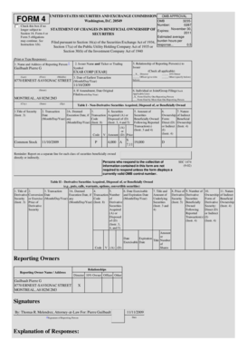 Form 4 Statement of Changes in Beneficial Ownership