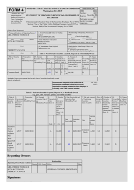 SEC Form 4 Statement of Changes in Beneficial Ownership