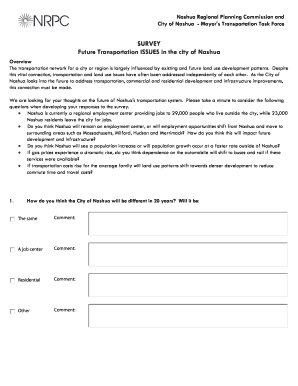 Nashua Transportation Survey