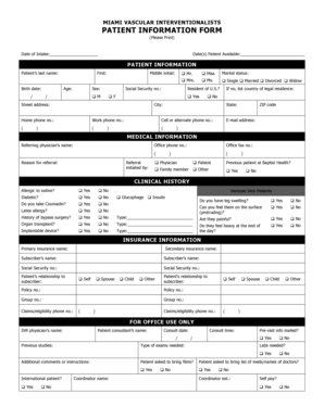 Patient Information Form
