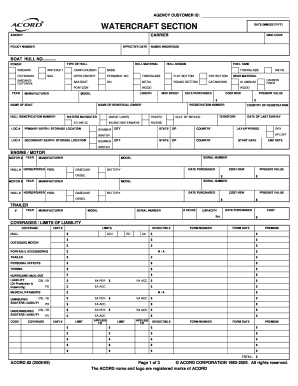 Boat Insurance Application Form