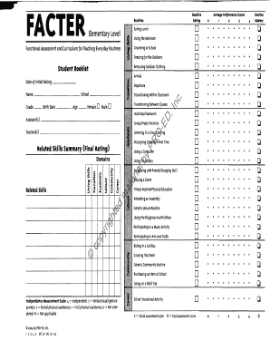 FACTER Routine Rating Form