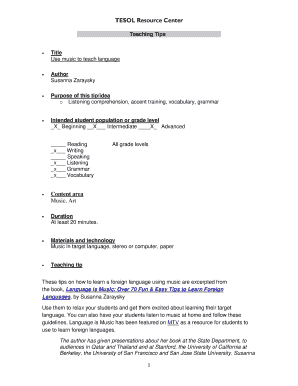 Fillable Online Lesson Plan Template TESOL Fillable Online Lesson Plan Template TESOL