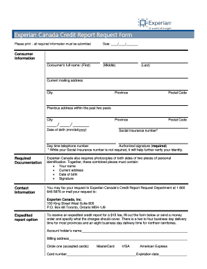5 Printable annual credit report request form fillable Templates