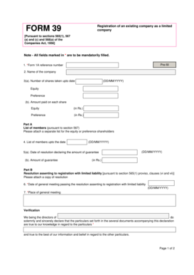 Company Registration Form 39