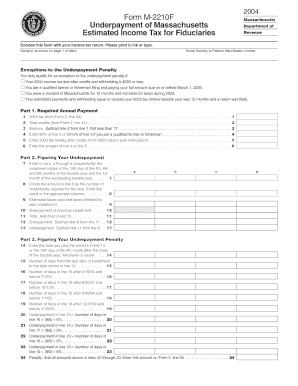 Massachusetts Form M-2210F