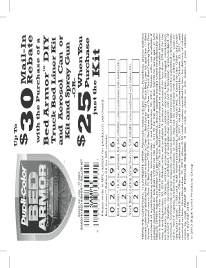 Bed Armor Rebate Form
