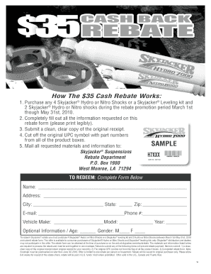 Skyjacker Rebate Form