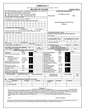 Income Tax Return Form ITS-3